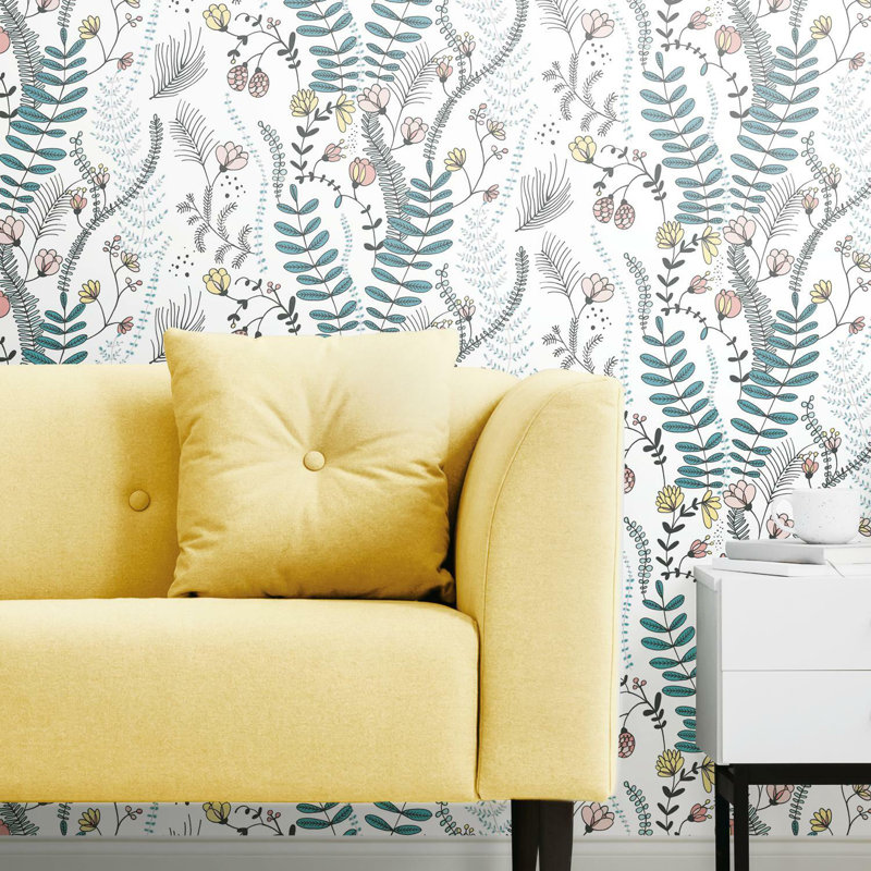 Winston Porter Bouchra Peel & Stick Floral Wallpaper & Reviews Wayfair